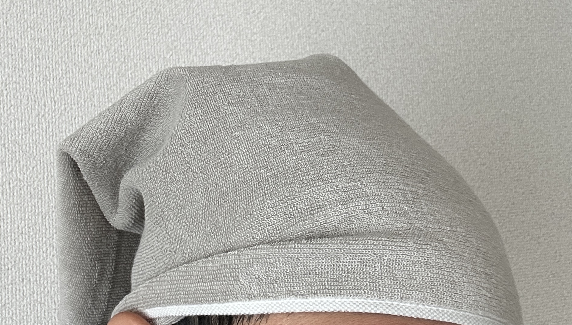 無印良品 のびのびターバンタオル 装着イメージ