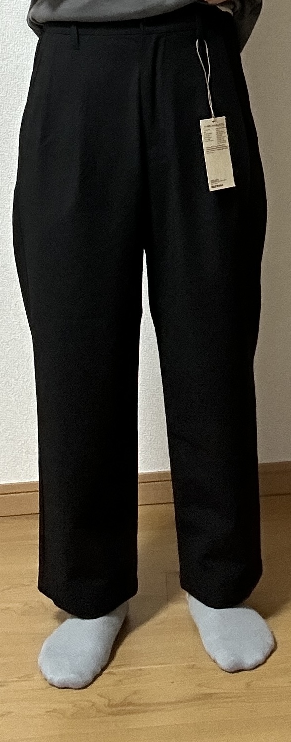 紳士 乾きやすいイージータックワイドパンツ ディテール