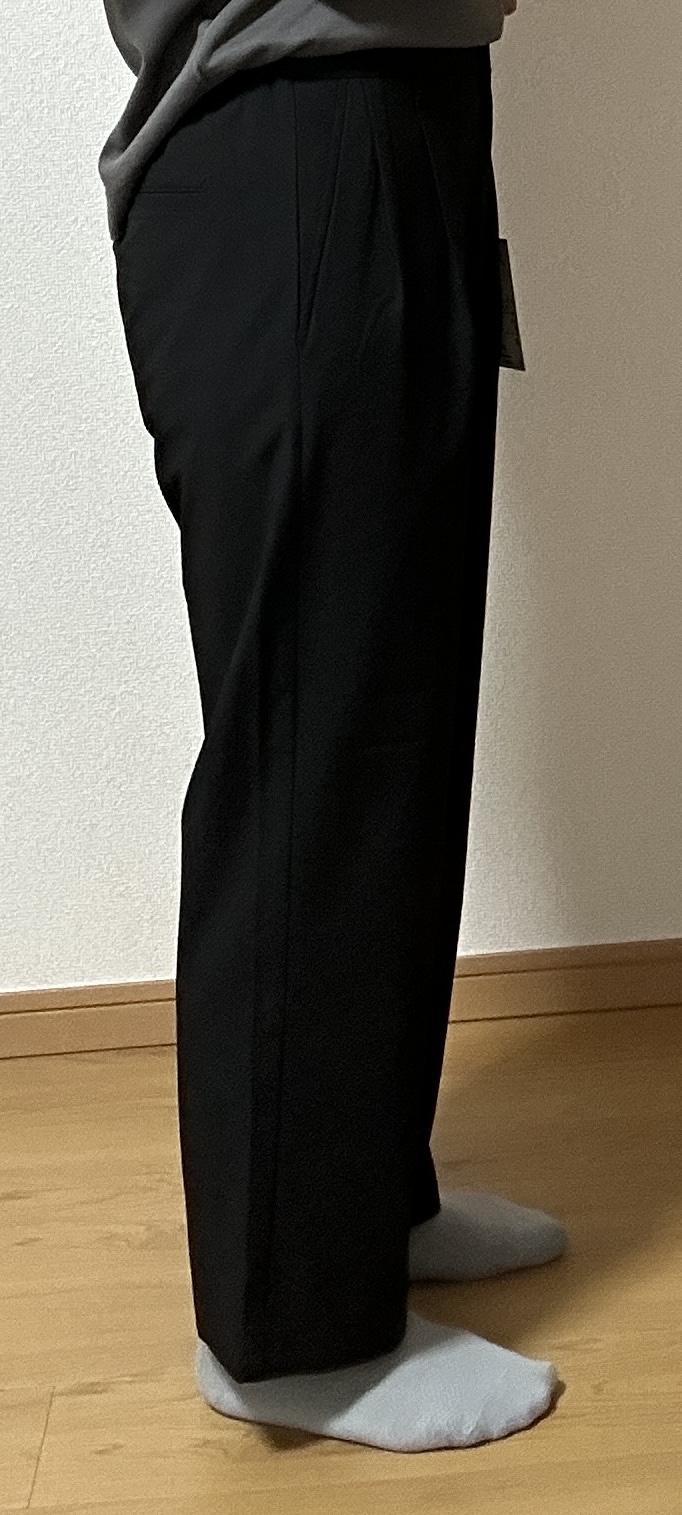 紳士 乾きやすいイージータックワイドパンツ コーデ例