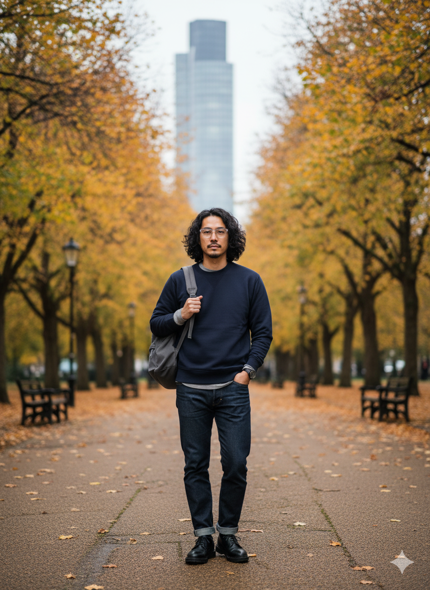 スウェットシャツコーディネート例2